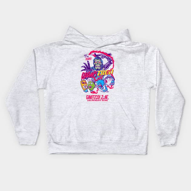 Decapitron G’Zap! Front/back Kids Hoodie by GiMETZCO!